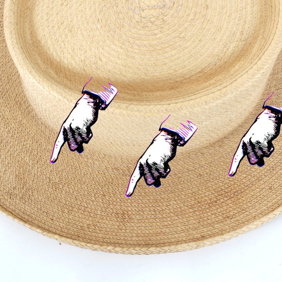 Vintage 1950s 1960s Straw Cowboy Hat Gambler Crown Mid Brim Cream Beige - Picture 8 of 12